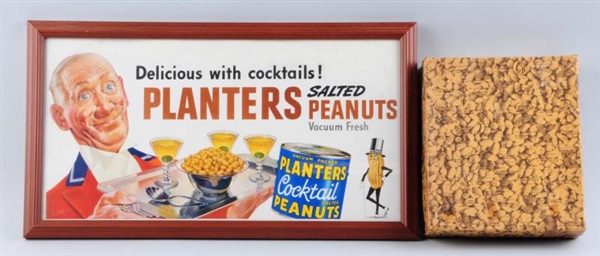 PLANTERS PEANUT BUS SIGN AND BOX.                