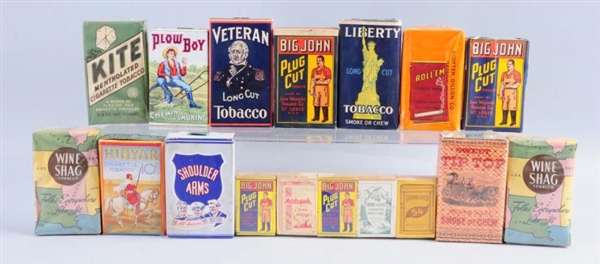 LOT OF:  ASSORTED TOBACCO POUCHES.                