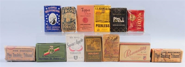 LOT OF : ASSORTED TOBACCO BOXES AND POUCHES.      