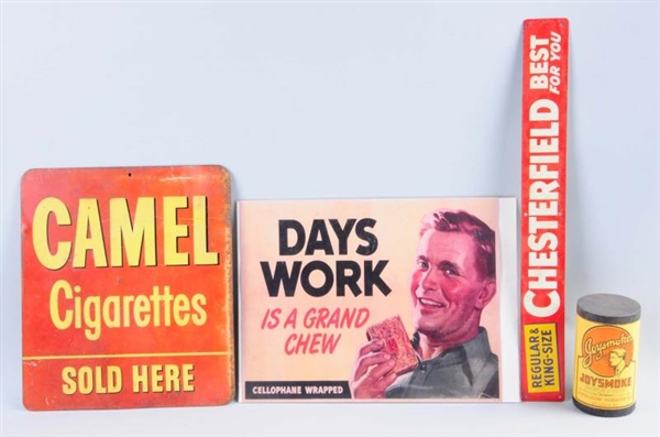 LOT OF 4: TOBACCO ADVERTISING ITEMS.              