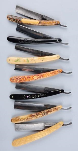 LOT OF 7: CELLULOID RAZORS NATURE.                