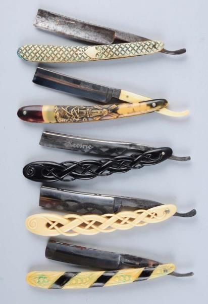LOT OF 5: CELLULOID RAZORS HIGHLY DETAILED.       