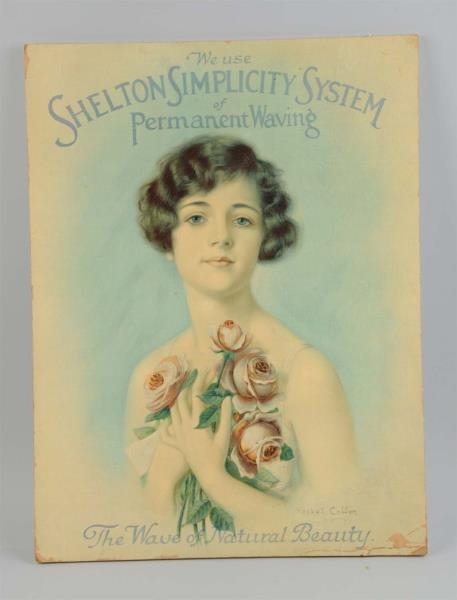 1920S SHELTON SYSTEM HEAVY CARDBOARD POSTER.     
