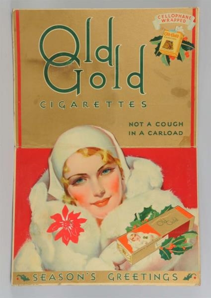 1930S OLD GOLD CARDBOARD POSTER.                 