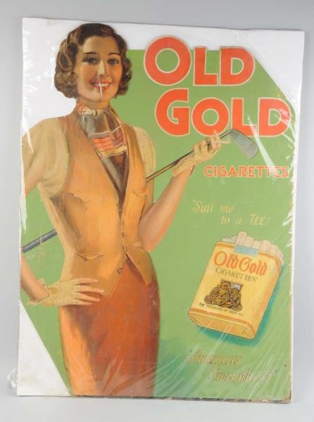 1920S-30S OLD GOLD CARDBOARD POSTER.            