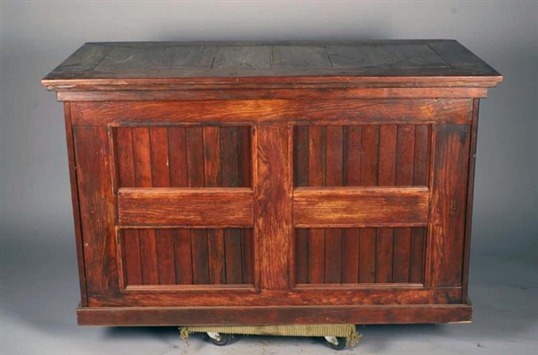 EARLY WOODEN GENERAL STORE COUNTER                