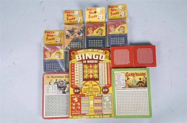 LOT OF 13: ASSORTED PUNCH BOARD GAMBLING GAMES    