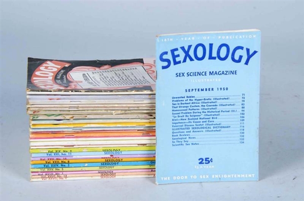 LOT OF 25: SEXOLOGY "SEX SCIENCE MAGAZINE" ISSUES 