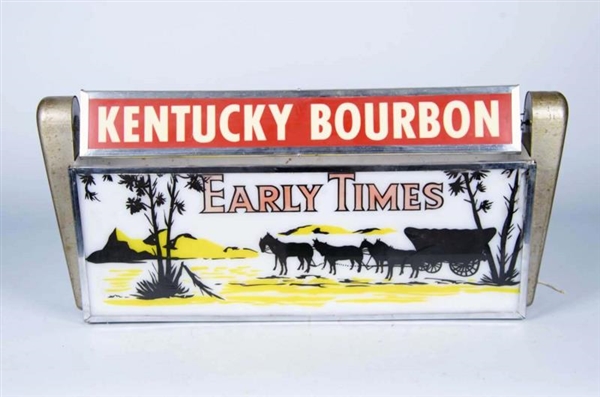 EARLY TIMES BOURBON ROTATING LIGHT UP BOX SIGN    