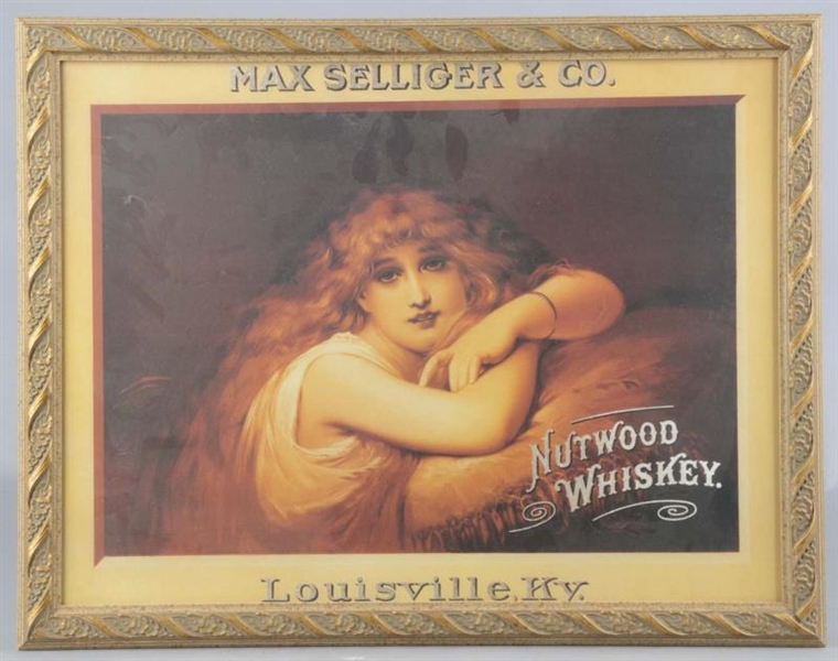 LOT OF 2: MAX SELLIGER & CO. NUTWOOD WHISKEY ADS  