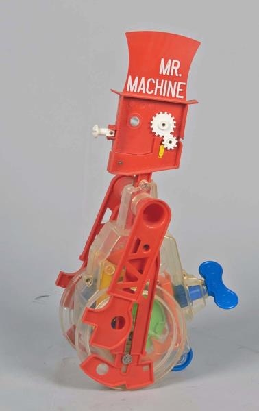 IDEAL MR. MACHINE CLEAR PLASTIC WIND-UP TOY ROBOT 