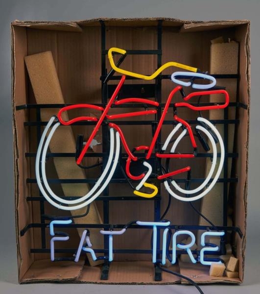 FAT TIRE NEON SIGN FEATURING BICYCLE              