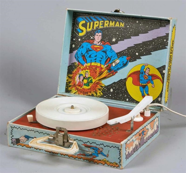 DEJAY ELECTRONIC SUPERMAN PORTABLE RECORD PLAYER  