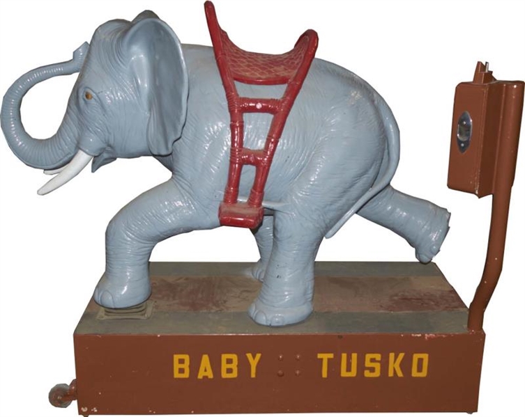 25 CENT BABY TUSKO ELEPHANT KIDDIE RIDE           