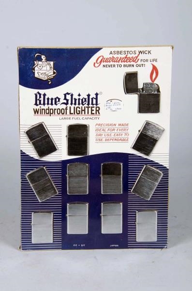 BLUE SHIELD WINDPROOF LIGHTER CARDBOARD DISPLAY   