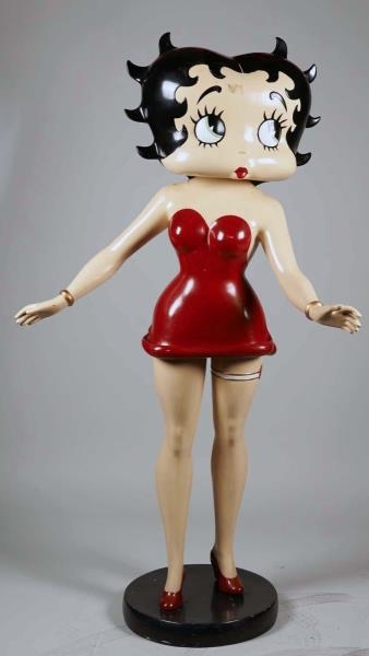 LIFESIZE PAINTED BETTY BOOP FIGURAL STATUE        