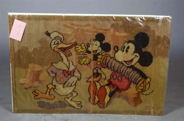 EARLY DISNEY MICKEY MOUSE TAPESTRY OR RUG         