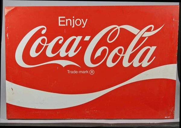 COCA COLA SINGLE-SIDED METAL ADVERTISING SIGN     