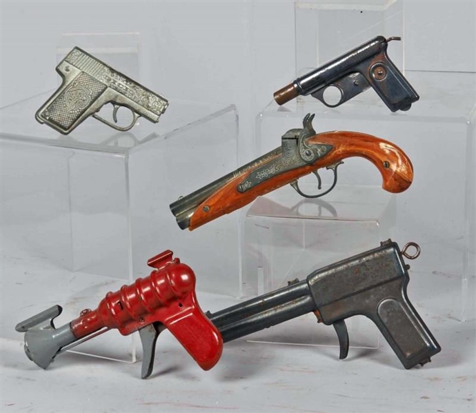 LOT OF 5 TOY GUNS: CAP OR WATER GUNS              