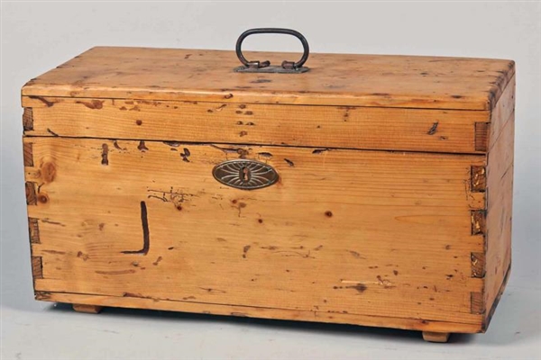 EARLY WOODEN TOOL CHEST BOX                       