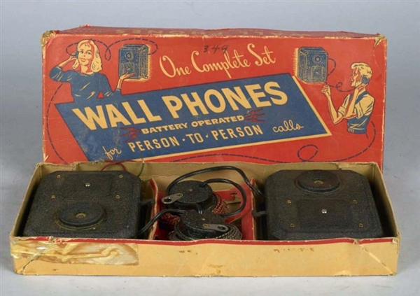 LOT OF 2: BATTERY OPERATED WALL PHONES IN BOX.    