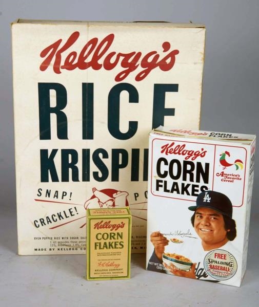 LOT OF 3: KELLOGGS CEREAL BOXES.                 