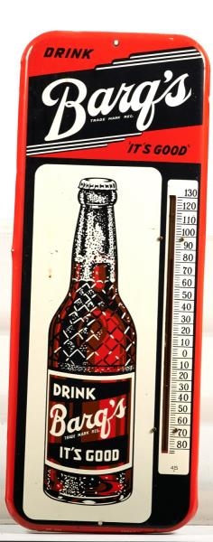 BARQS ROOT BEER METAL ADVERTISEMENT THERMOMETER  