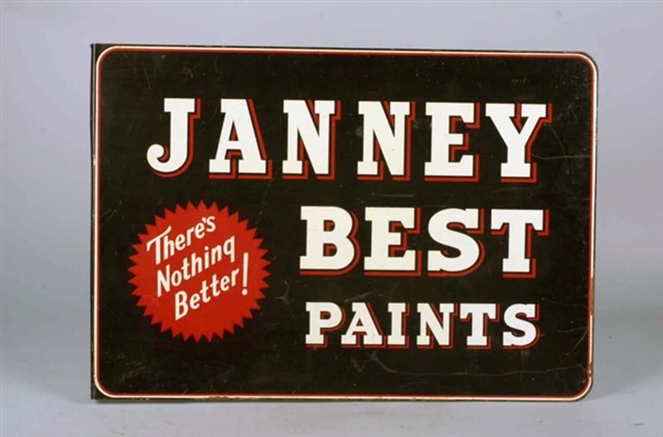 JANNEY BEST PAINTS DOUBLE-SIDED METAL FLANGE SIGN 