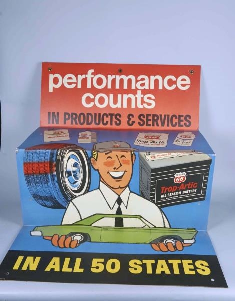 PHILLIPS 66 AUTOMOTIVE PRODUCTS CARDBOARD AD SIGN 