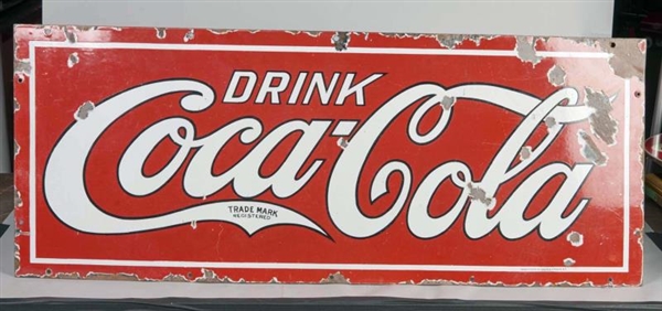RARE DRINK COCA COLA PORCELAIN ADVERTISING SIGN   