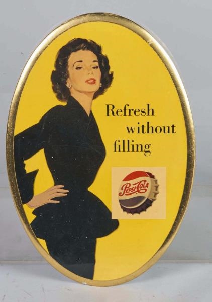 PEPSI COLA EASEL BACKED ADVERTISING BUTTON SIGN   