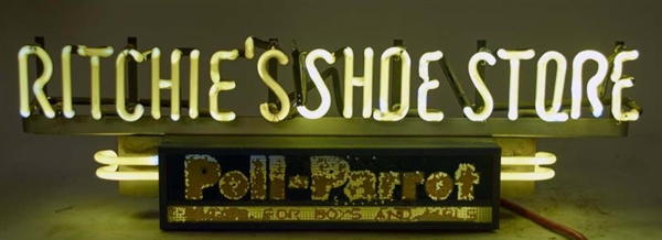 RITCHIES SHOE STORE POLL PARROT SHOES NEON SIGN  
