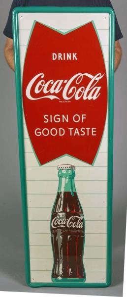 TALL DRINK COCA COLA TIN ADVERTISING SIGN         