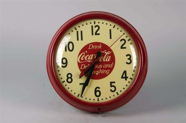 DRINK COCA COLA RED ADVERTISING WALL CLOCK        