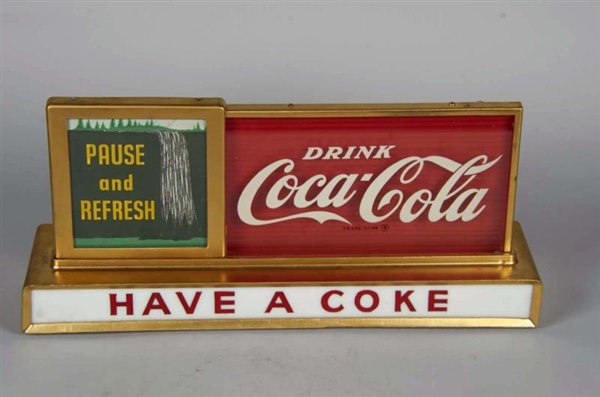 COCA COLA LIGHT UP COUNTERTOP WATERFALL SIGN      
