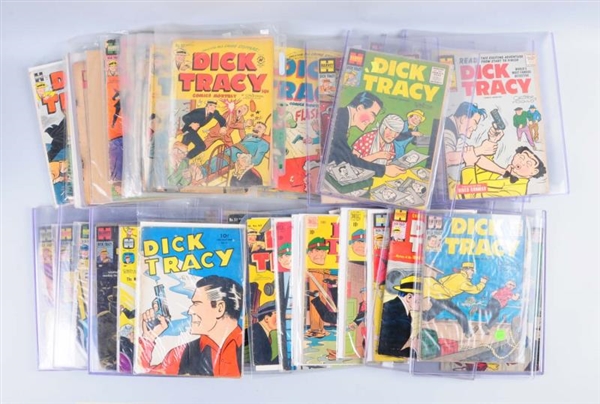 LARGE LOT OF 40+ DICK TRACY COMIC BOOKS.          