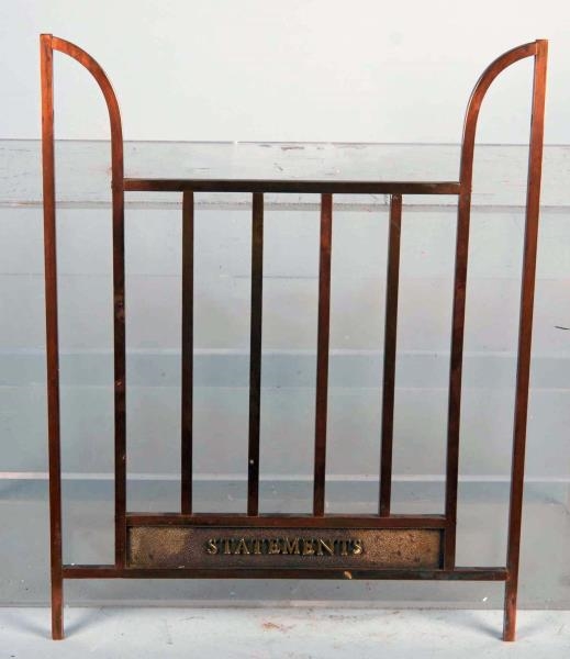BRASS BANK TELLERS STATION CAGE BARS             