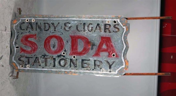 LARGE DOUBLE-SIDED METAL NEON CAN SIGN            