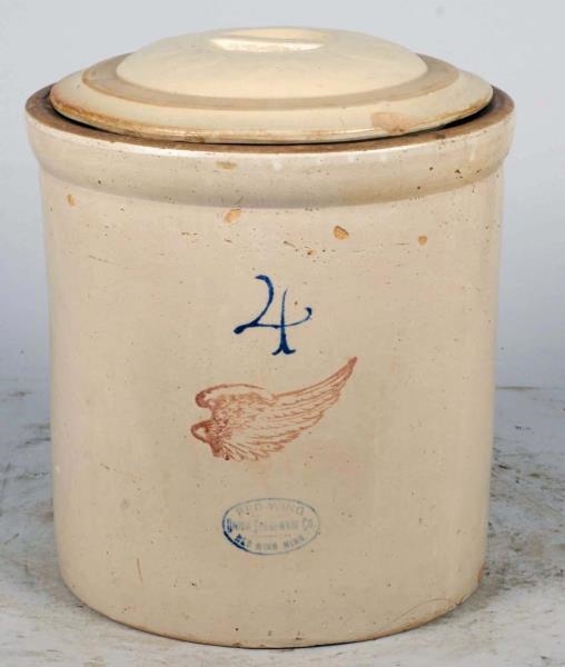 NO. 4 RED WING STONEWARE CROCK                    