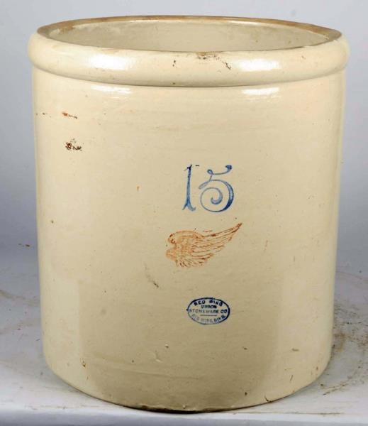 NO. 15 RED WING STONEWARE CROCK                   