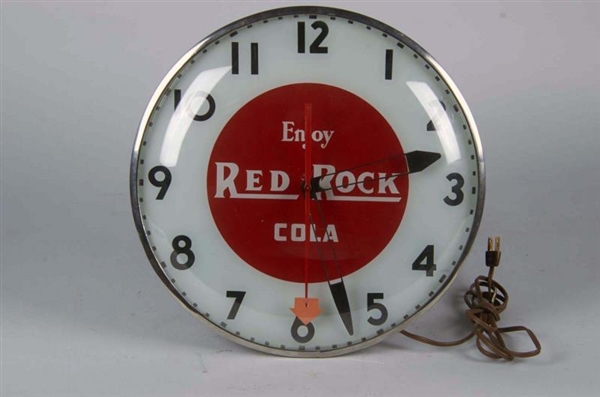 RED ROCK COLA ILLUMINATED CLOCK                   