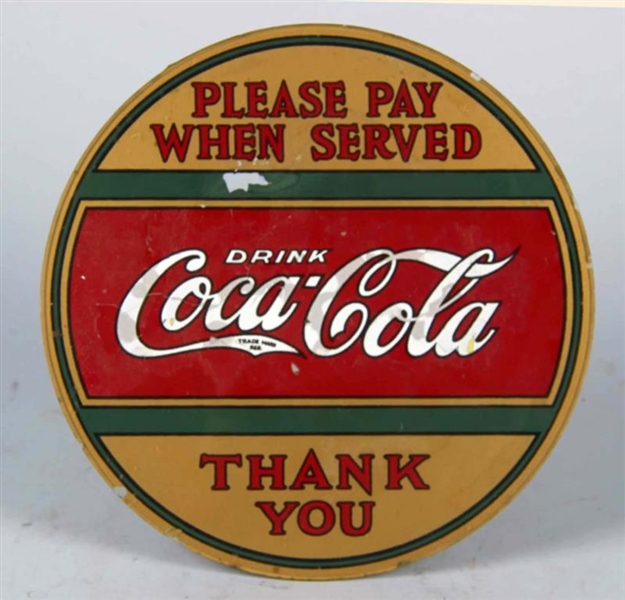 DRINK COCA COLA REVERSE ON GLASS ADVERTISING SIGN 
