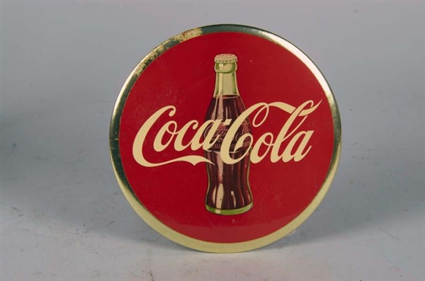 COKE CELLULOID EASEL BACK BUTTON ADVERTISING SIGN 