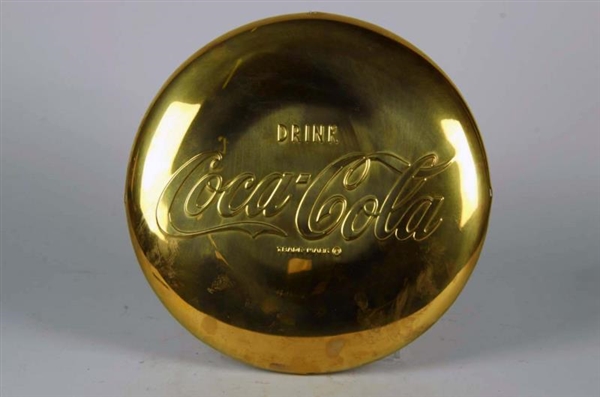 EMBOSSED COCA COLA BUTTON SIGN                    