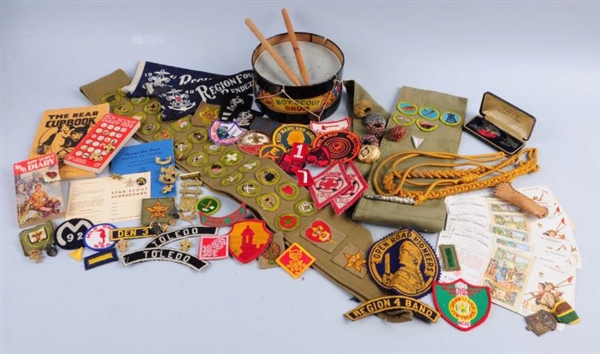 LARGE LOT OF BOY SCOUT ITEMS.                     