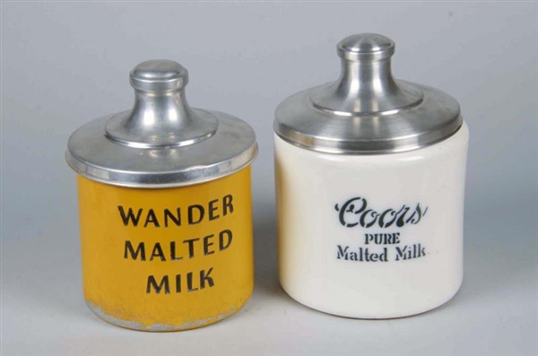 LOT OF 2: MALTED MILK CANISTERS                   