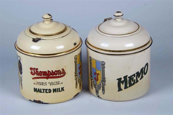 LOT OF 2: THOMPSONS MALTED MILK CANISTERS        