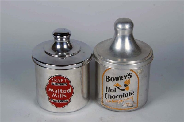 LOT OF 2: MALTED MILK CANISTERS                   
