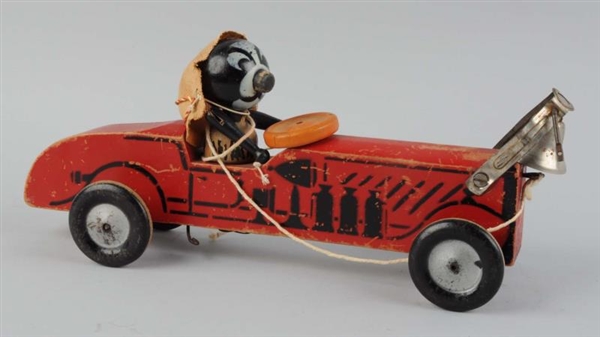 EARLY WOODEN COMIC CHARACTER CAR.                 