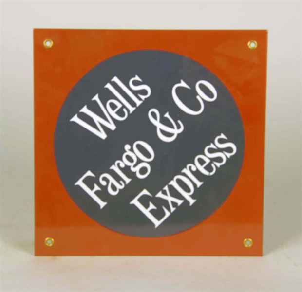 DIAMOND WELLS FARGO & CO. EXPRESS PORCELAIN SIGN  